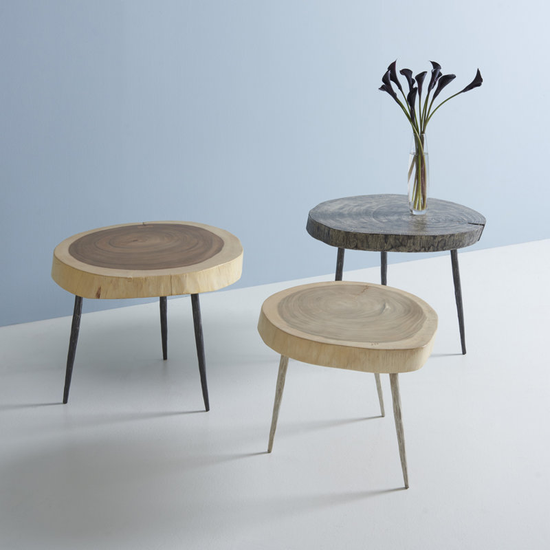 Crosscut 3 Legs End Table