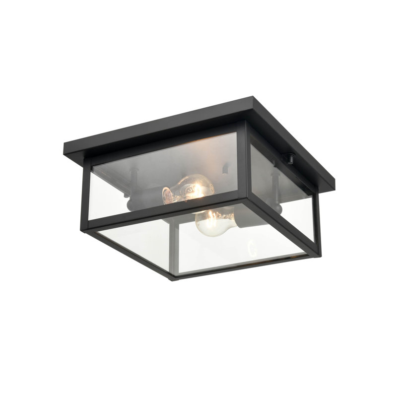 Evanton 2 - Bulb Outdoor Flush Mount, Black