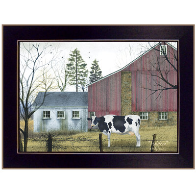 Holstein Framed Wall Art for Living Room, Home Wall Decor Framed Print by Billy Jacobs