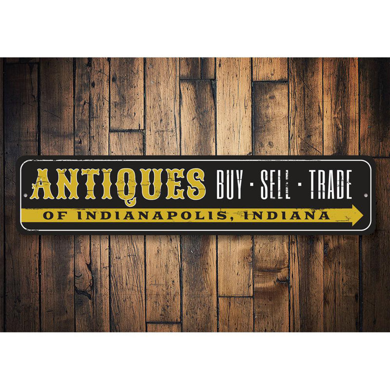 Plaque en aluminium antique, H 4 po x l 18 po x P 0,04 po