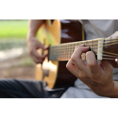 Guitarist Playing Guitar - Wrapped Canvas Print