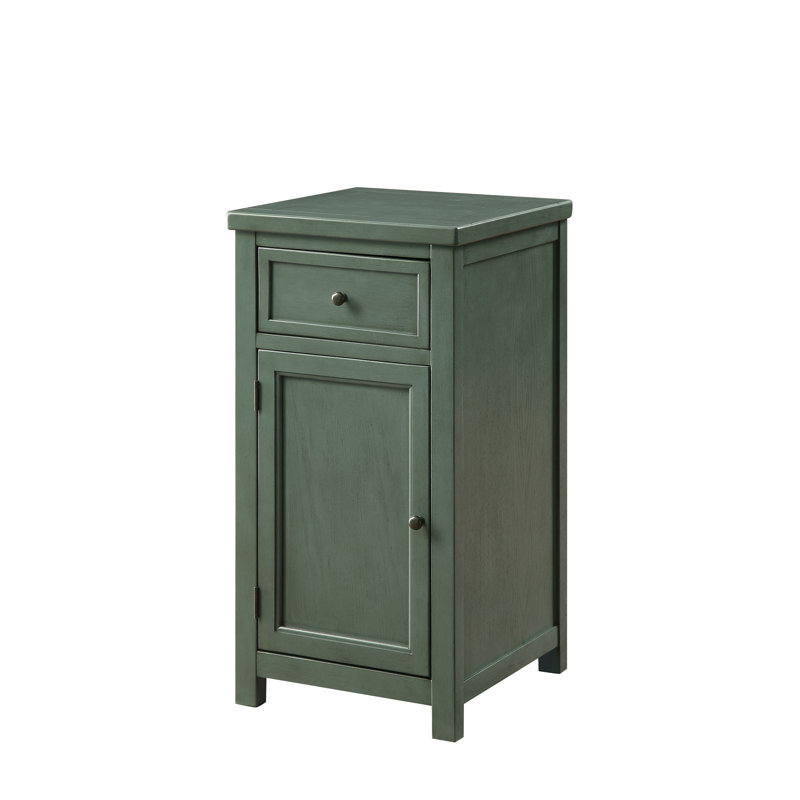 Berryman Side Table with Storage, Antique Teal