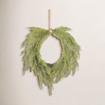 Faux Cedar Polyethylene Plastic Wreath