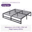 Base de lit en acier robuste de 14 po Kiliam - aucun sommier nécessaire - taille simple / grand / double-1392059016