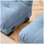 Repose-pieds rembourré bleu moderne