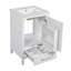 Meuble-lavabo de 20 po avec lavabo en céramique, fermeture en douceur et rangement compact-1663491023