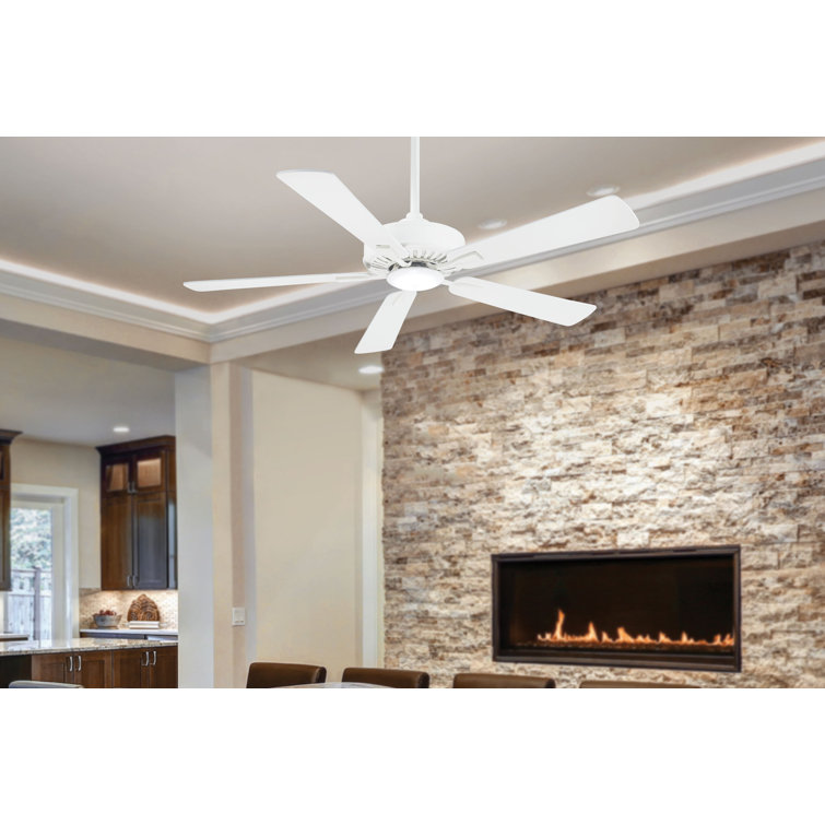 52" Contractor 5 - Blade LED Propeller Ceiling Fan with Remote Control and Light Kit Included