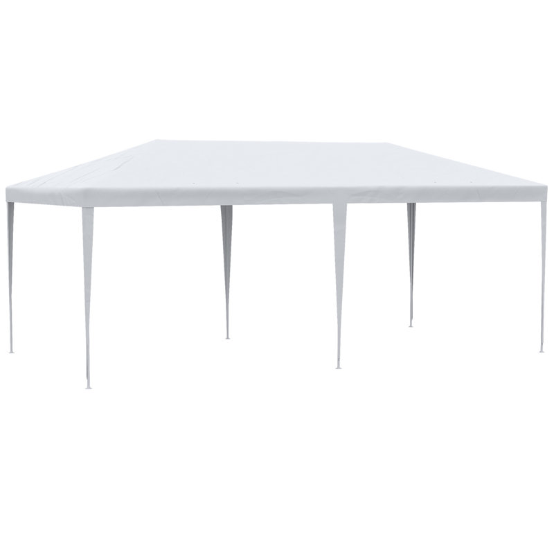 Outsunny Large Party Tent, Events Shelter Canopy Gazebo With 4 Removable Side Walls, Shade Shelter For Weddings, White
