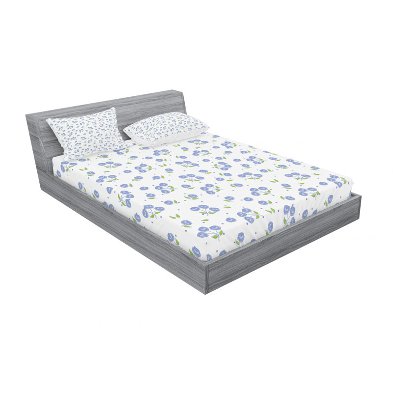 Microfiber Polka Dots Sheet Set, Full/Double Sheet Set with Fitted Sheet, Polka Dots