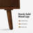 Sebrina Mid-century Modern 24''W 3-Drawer End Table with Charging Station and Solid Wood Legs-92349056