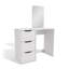 Coiffeuse Sherial avec miroir et 3 tiroirs