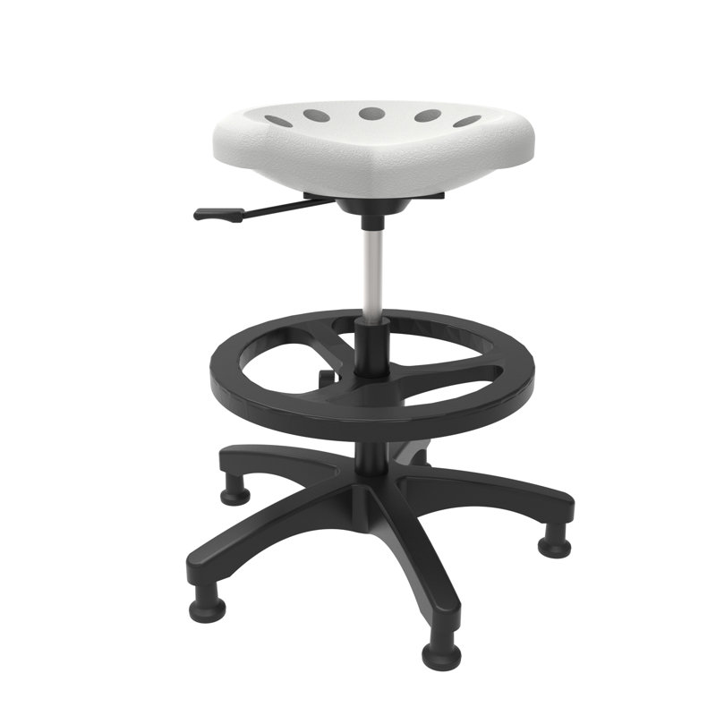Tabouret de laboratoire à hauteur ajustable, Gris, H 25 po x l 25 po x P 25 po