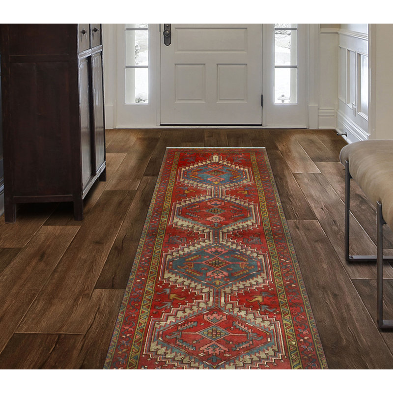 One-of-a-Kind 3'3" X 8'4" 1980s Runner Wool Area Rug in