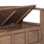 Banc de rangement pour hall d'entrée en bois massif de 48 pouces de largeur-1890081919