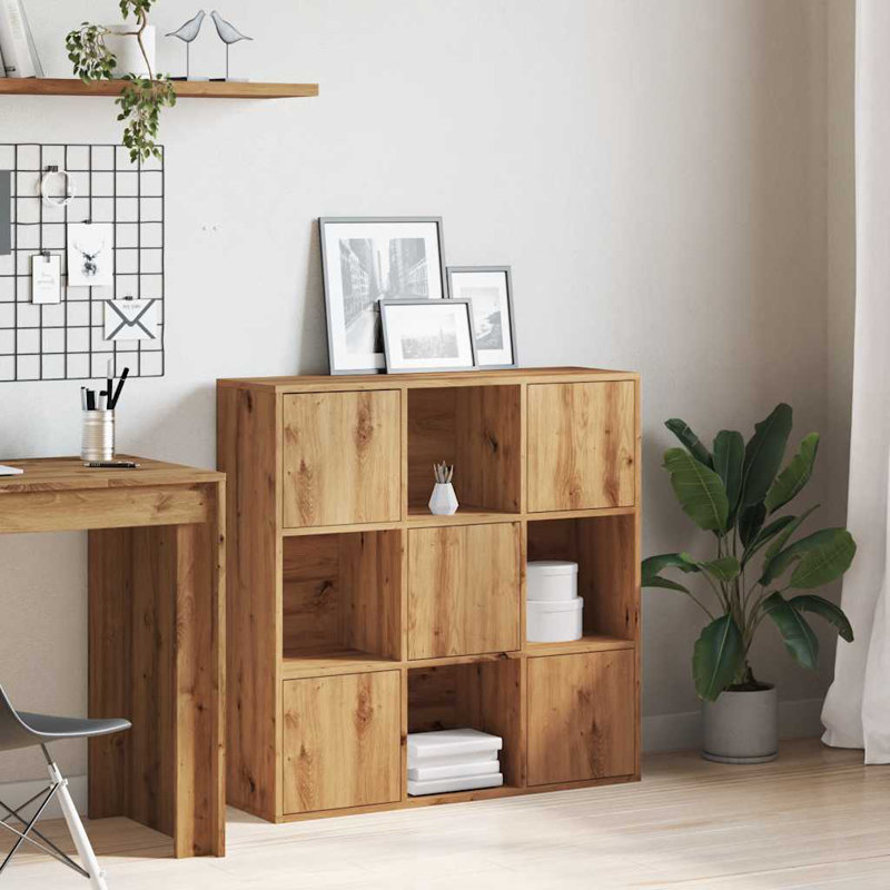 Atkin 90 cm H x 90 cm W Cube Bookcase, Artisan Oak