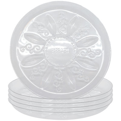Ensemble de 5 soucoupes en plastique robuste 5 pièces