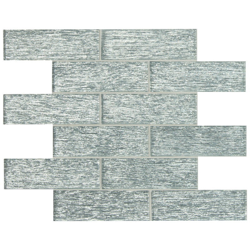 Subway 12 in. x 12 in. Glossy Glass Mosaic Wall Tile, Elaris