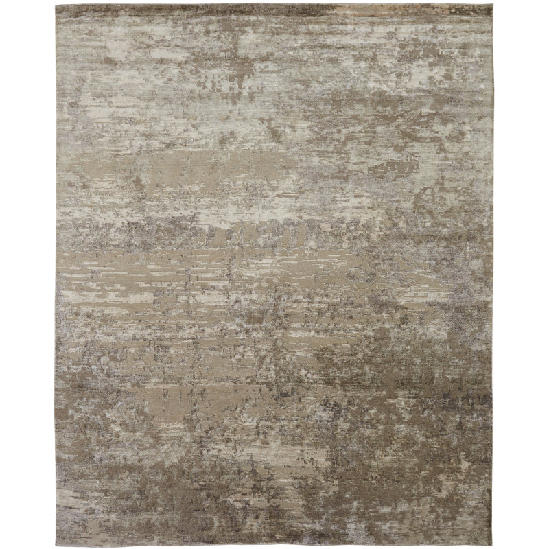 Hand Knotted Area Rug, Rectangle 8' x 10'