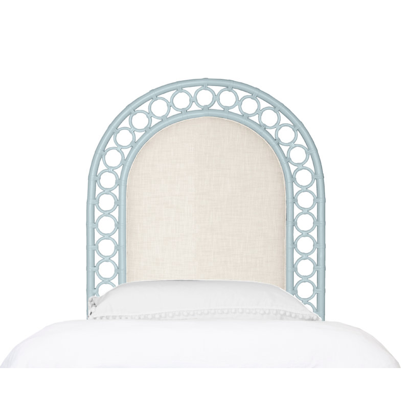 Tête de lit Solana, Lit simple, Bleu clair