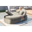 Outdoor Sun Bed Patio 2-Person Daybed With Cushions And Pillows, Rattan Garden Reclining Chaise Lounge With Adjustable Backrests And Foldable Cup Trays For Lawn,Poode, Gray-1460928296