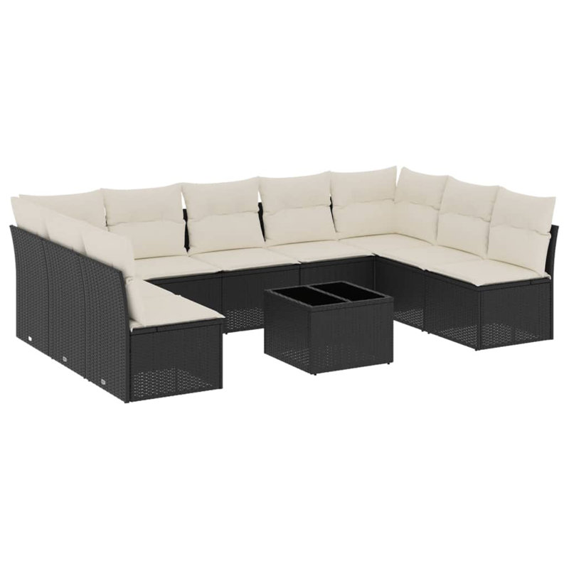 Ensemble de canapé de jardin Vidaxl - noir