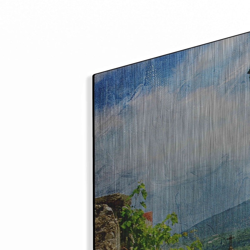 «Santorini II», art mural en métal, H 36 po x l 36 po