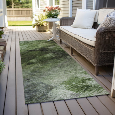 Tapis intérieur / extérieur en polyester tissé à la machine Decicco