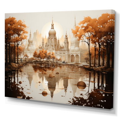 Hinduisim Art Temple Reflections III - Spiritual Wall Decor