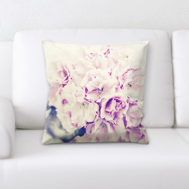 Coussin décoratif fleurs bouquet