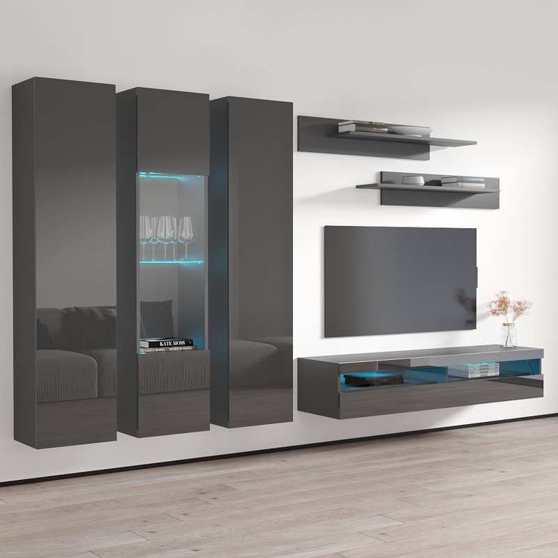 Meuble audio-vidéo flottant Fly 35 "C 35TV, Gris