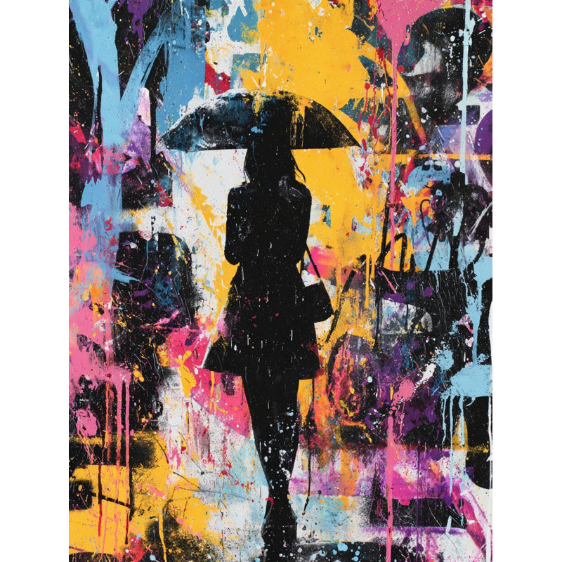 Art mural sur toile rose, L 16 po x H 24 po x P 1,5 po