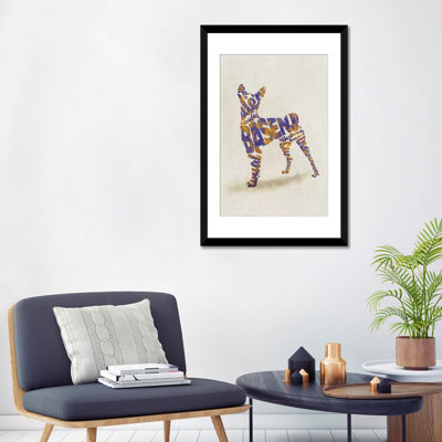 « basenji » par ayse deniz akerman, reproduction d’impression sur toile tendue