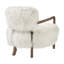 Chaise d'appoint en fausse fourrure blanche Zinnia-224999342