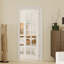 Interior Door Slab with Frame - 10 Lite Clear Glass White MDF Door, Prehung-Style Door Kit with Pre-installed Hinges, Locking Silver Handle Included, No Pre-drilled Holes-125132398-125132399