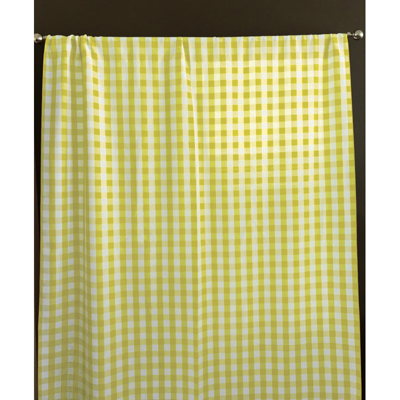 Lombard Room Darkening Curtain Single Panel, 56" x 96", Yellow