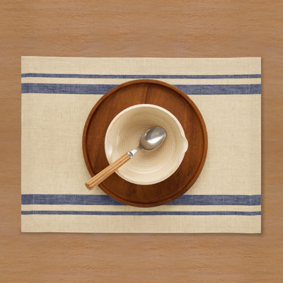 French Stripe - 100% Pure Linen Placemats