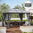 Outsunny 10' X 12' Universal Gazebo Sidewall Set With Panels, Hooks And C-Rings Included For Pergolas And Cabanas-125204787-125204785