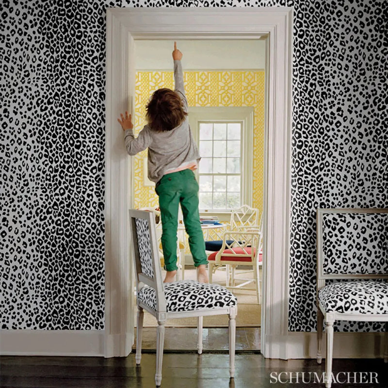Iconic Leopard Fabric, Graphite