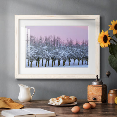 Beauté d'hiver - reproduction encadrée rustique avec tableau mat