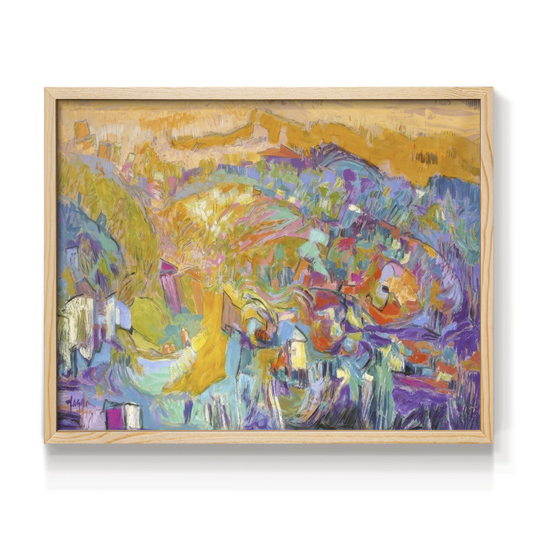Escapade II -Framed Print - Restickable, Natural, 11" H x 14" W