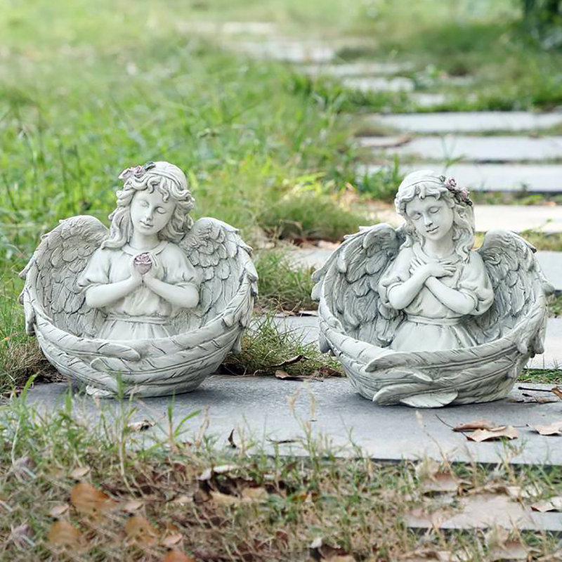 Anges priant statue (lot de 2)