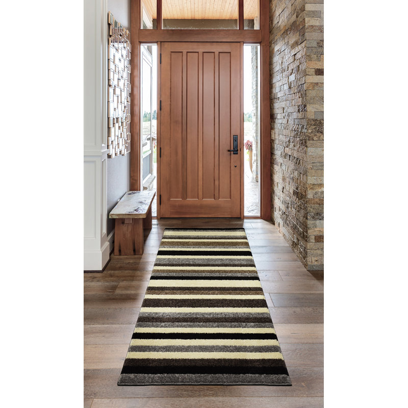 Hyatt Striped Area Rug Set, Runner 66 x 200cm