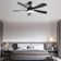 52 Inch Modern Ceiling Fan With 3 Colour Dimmable 5 ABS Blades Remote Control Reversible DC Motor With Led Light