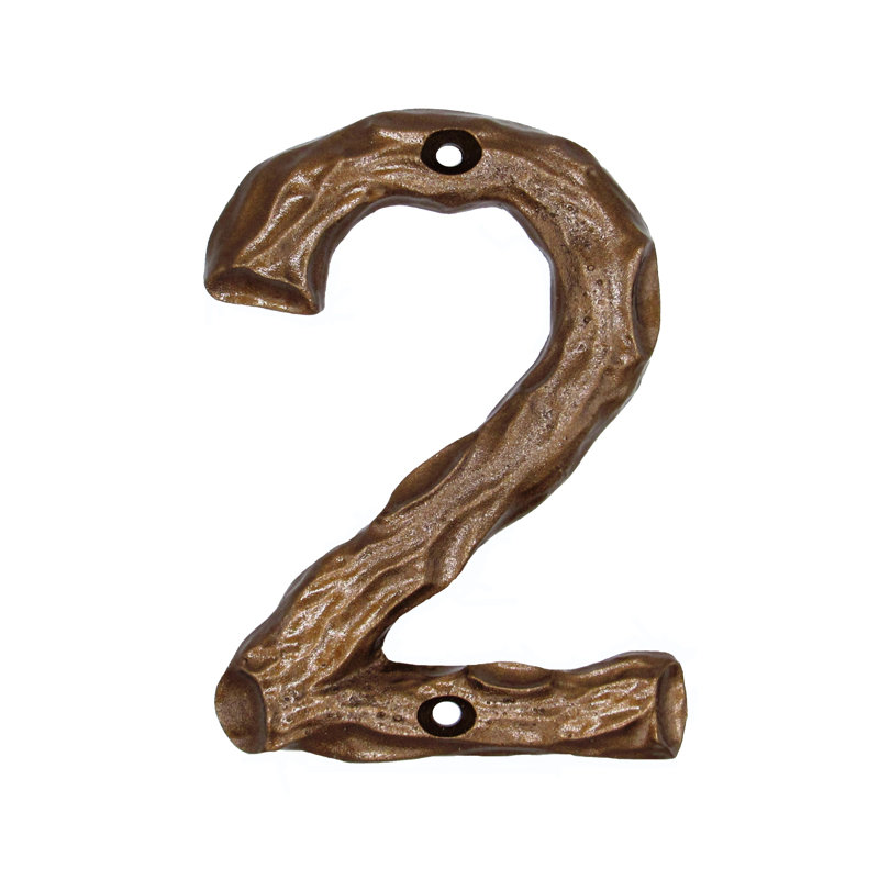Numéro de maison de 4 po, 2, Bronze luxueux