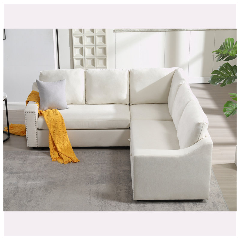 Idalmis 81.5'' Upholstered Sleeper Sofa, Beige Chenille