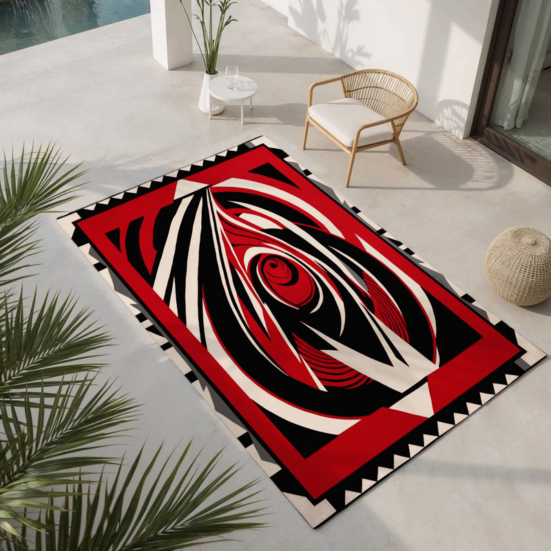 Tapis intérieur et extérieur Abstract Ascent, Rectangle 1 pi 6 po x 2 pi 6 po