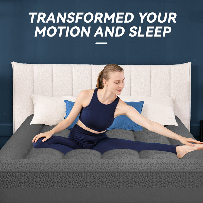 Queen Gray Gel Memory Foam Cooling Mattress Topper