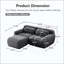 Canapé en forme de L sans os, tissu moelleux moelleux et moelleux, avec éponge haute densité 32D, sans assemblage requis, conception ergonomique inférieure antidérapante, avec coussins décoratifs, convient aux chambres à coucher-1184088039