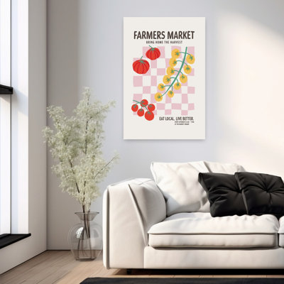 «Farmers Market Tomatoes Rustic Cherry», art mural