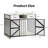 Farmhouse Dog Crate Furniture for Medium & Large Dogs with Lockable Double Doors,  Storage Drawers & Open Shelf, Wooden Indoor Kennel Console Table-72076295-82377675